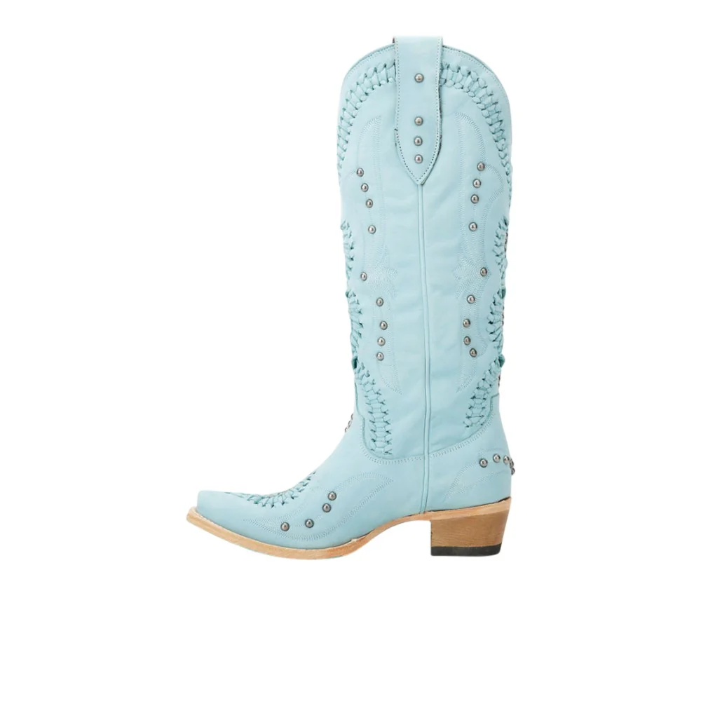 Cossette Embroidered Studded Snip Toe Boot - Image 3
