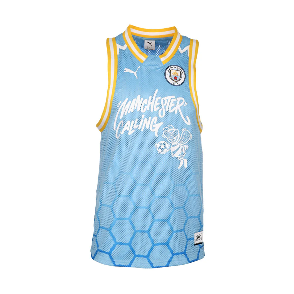 PUMA HOOPS X MANCHESTER CITY Crew Neck Sleeveless Replica Jersey - Image 3