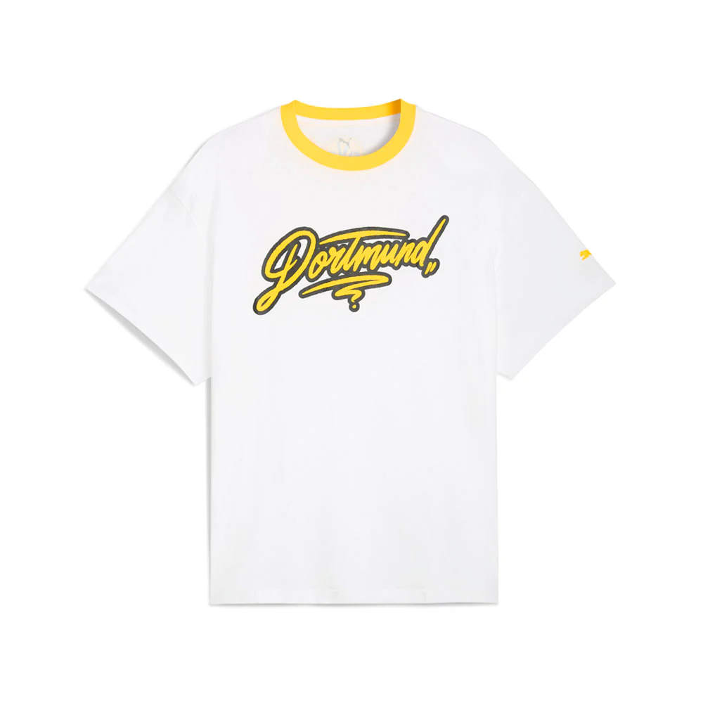 PUMA HOOPS X BORUSSIA DORTMUND Graphic Crew Neck Short Sleeve T-Shirt