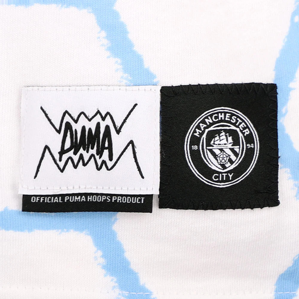 PUMA HOOPS X MANCHESTER CITY Graphic Crew Neck Short Sleeve T-Shirt - Image 5