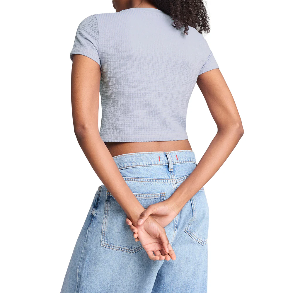 Dare To Textured Crew Neck Short Sleeve Baby T-Shirt - Image 4