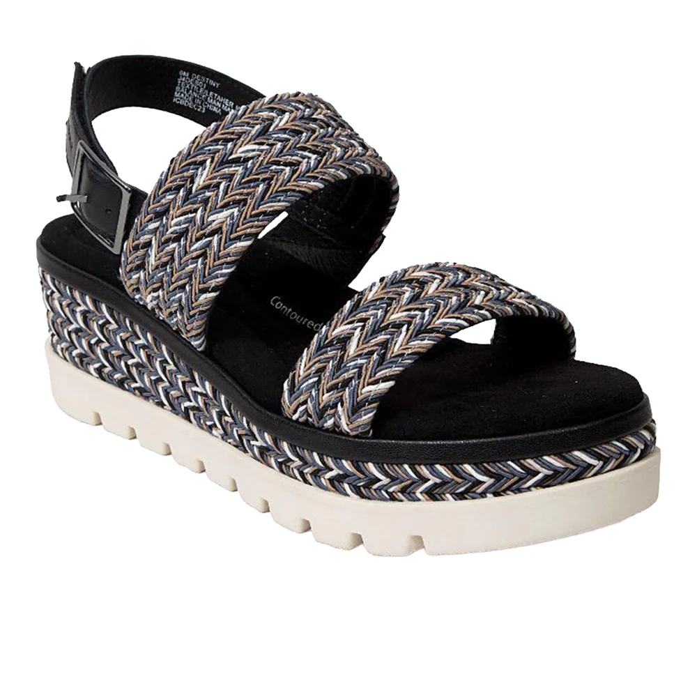 Destiny Braided Wedge Slingback Sandals - Image 2