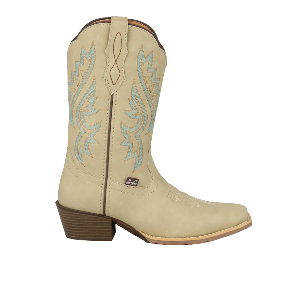 Dezi 10 Inch Embroidered Square Toe Pull On Cowboy Boots