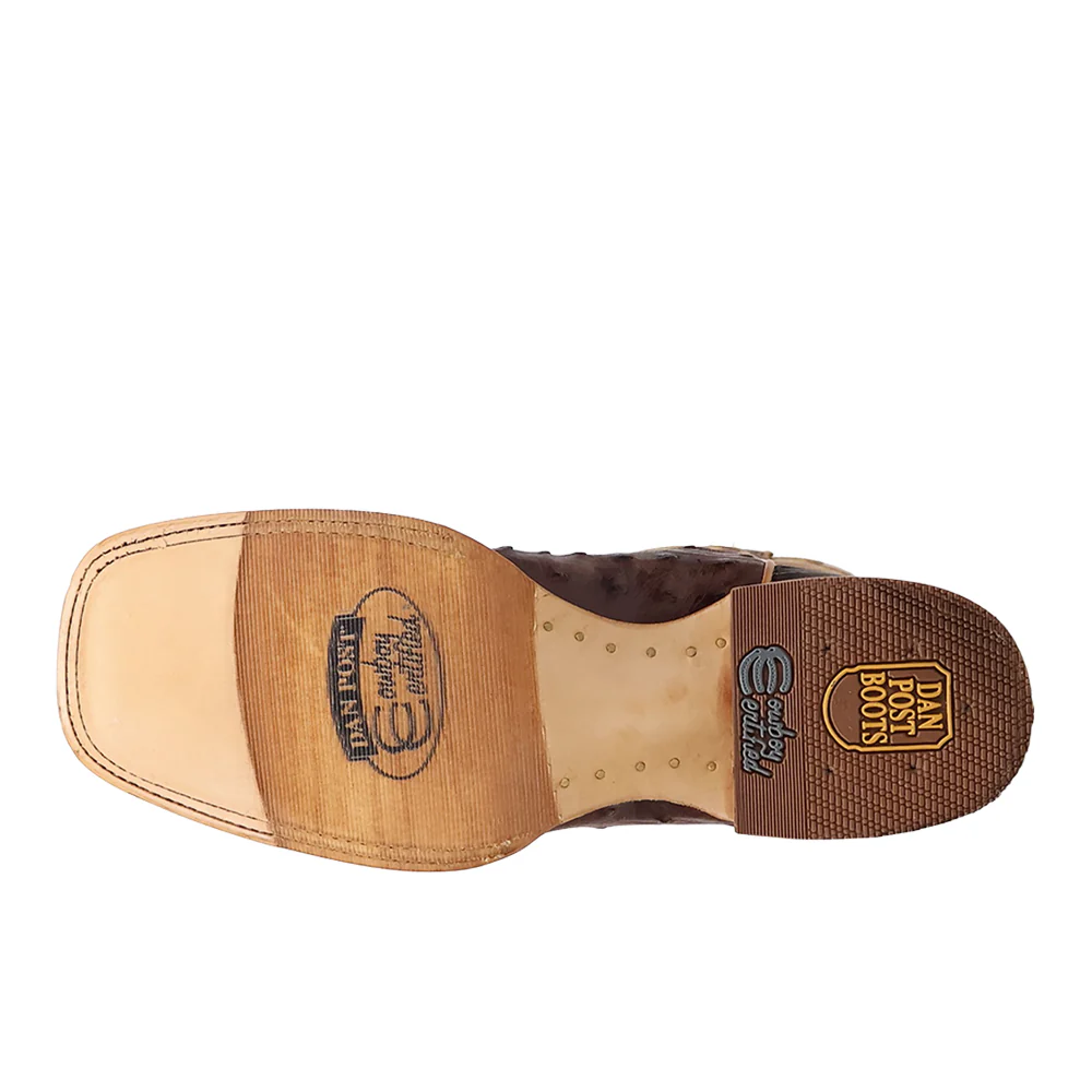 Drayden Full Quill Ostrich Square Toe Pull On Cowboy Boots - Image 5