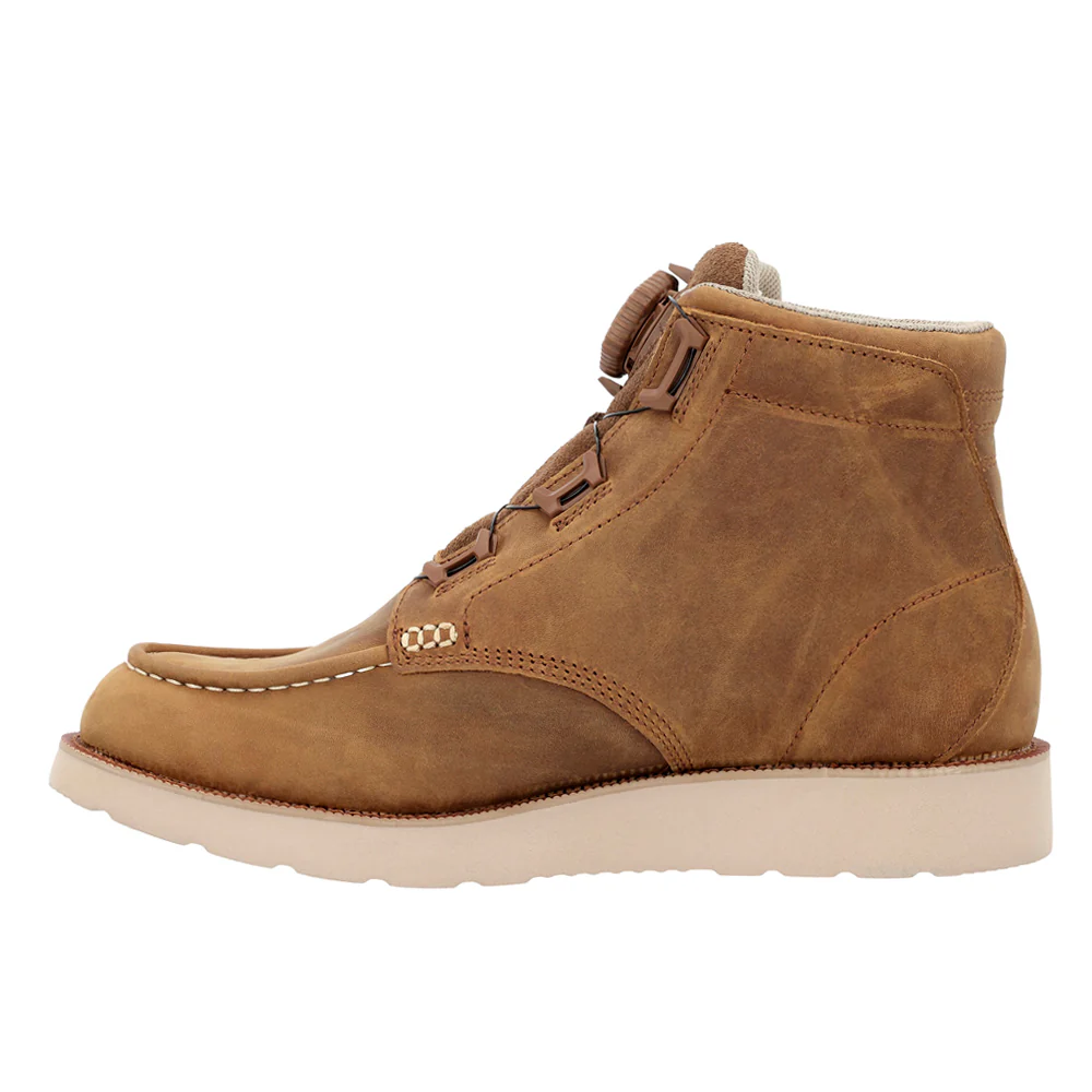 Monocrepe Wedge Soft Toe Boa Lace Up Boots - Image 3
