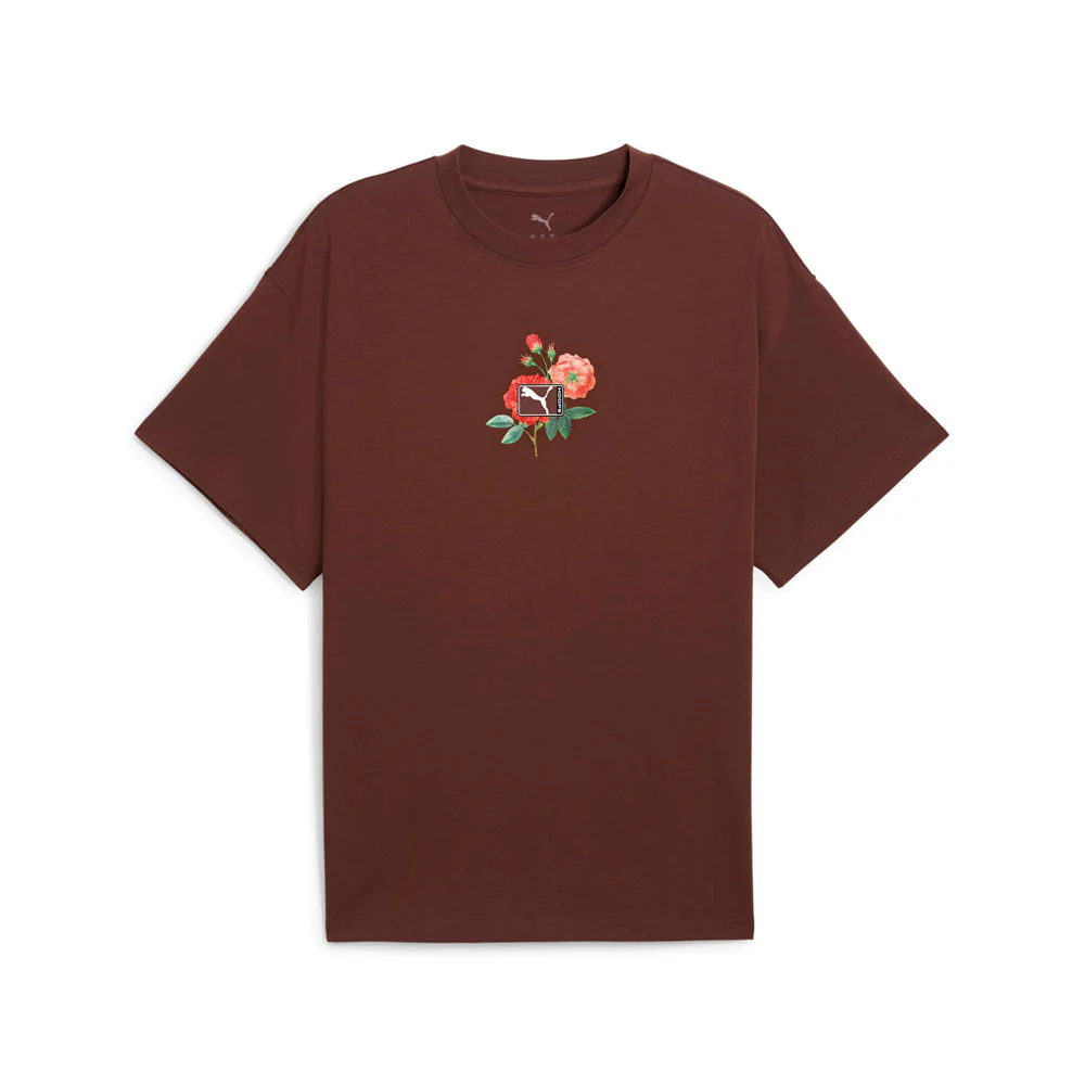 Dunked In Florals II Graphic Crew Neck Short Sleeve T-Shirt