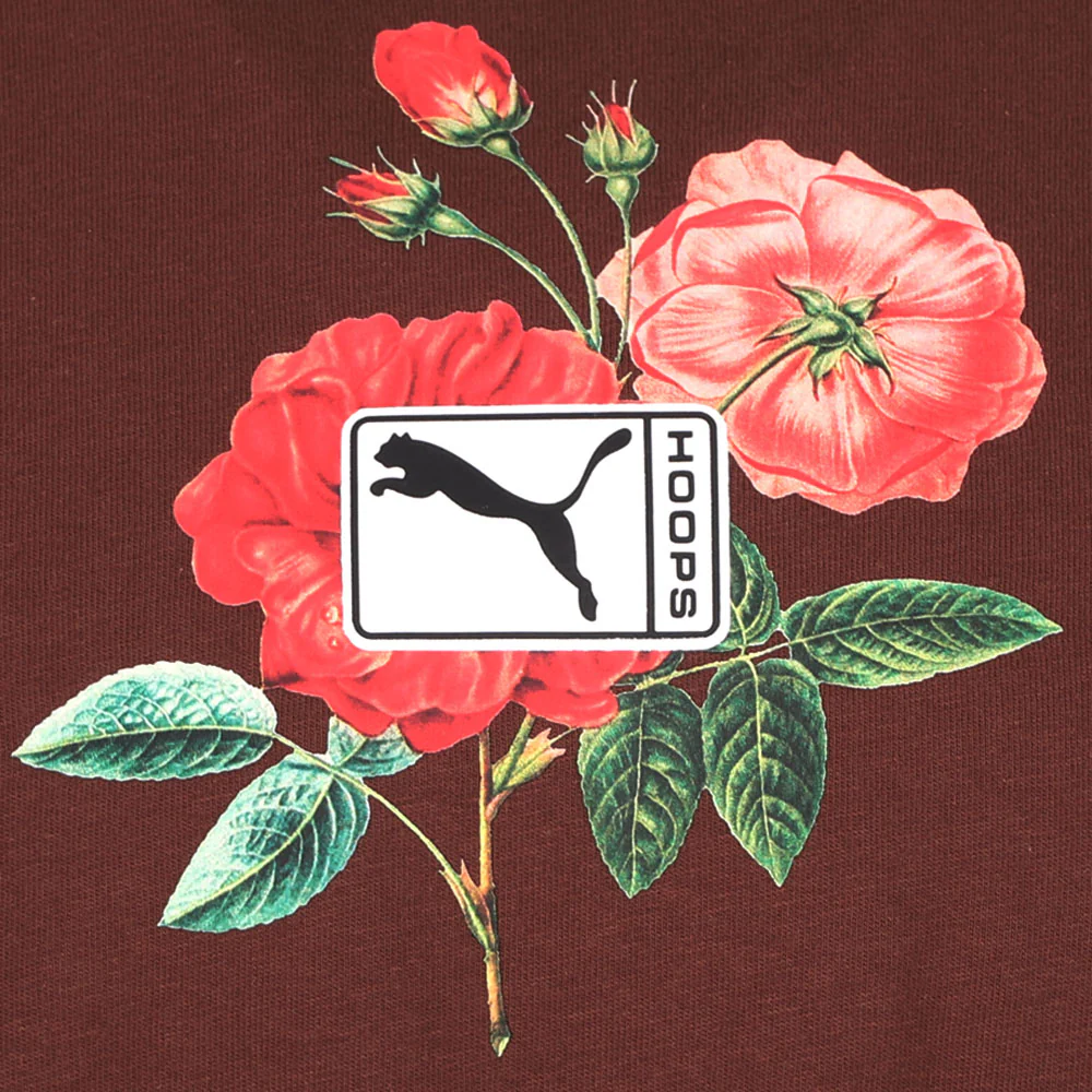 Dunked In Florals II Graphic Crew Neck Short Sleeve T-Shirt - Image 5