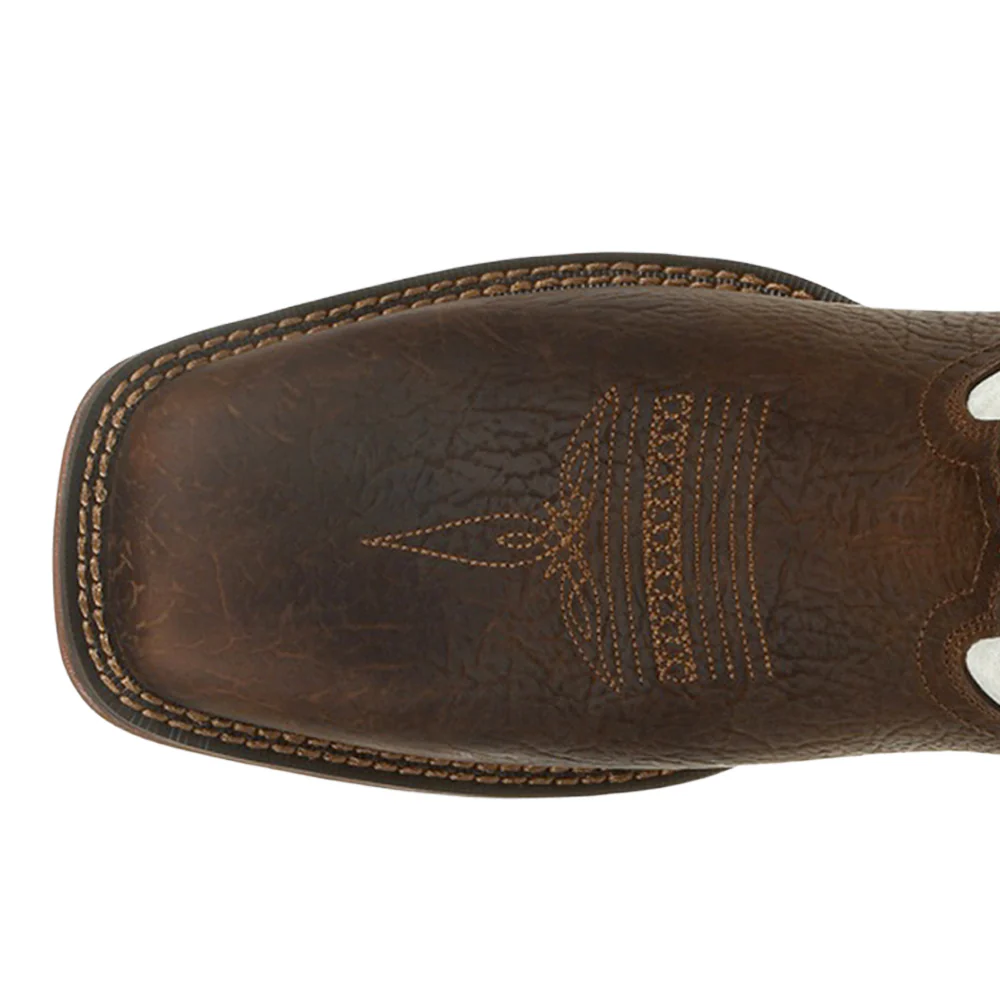 Rebel Distressed Flag Embroidered Patriotic Square Toe Pull On Cowboy Boots - Image 4