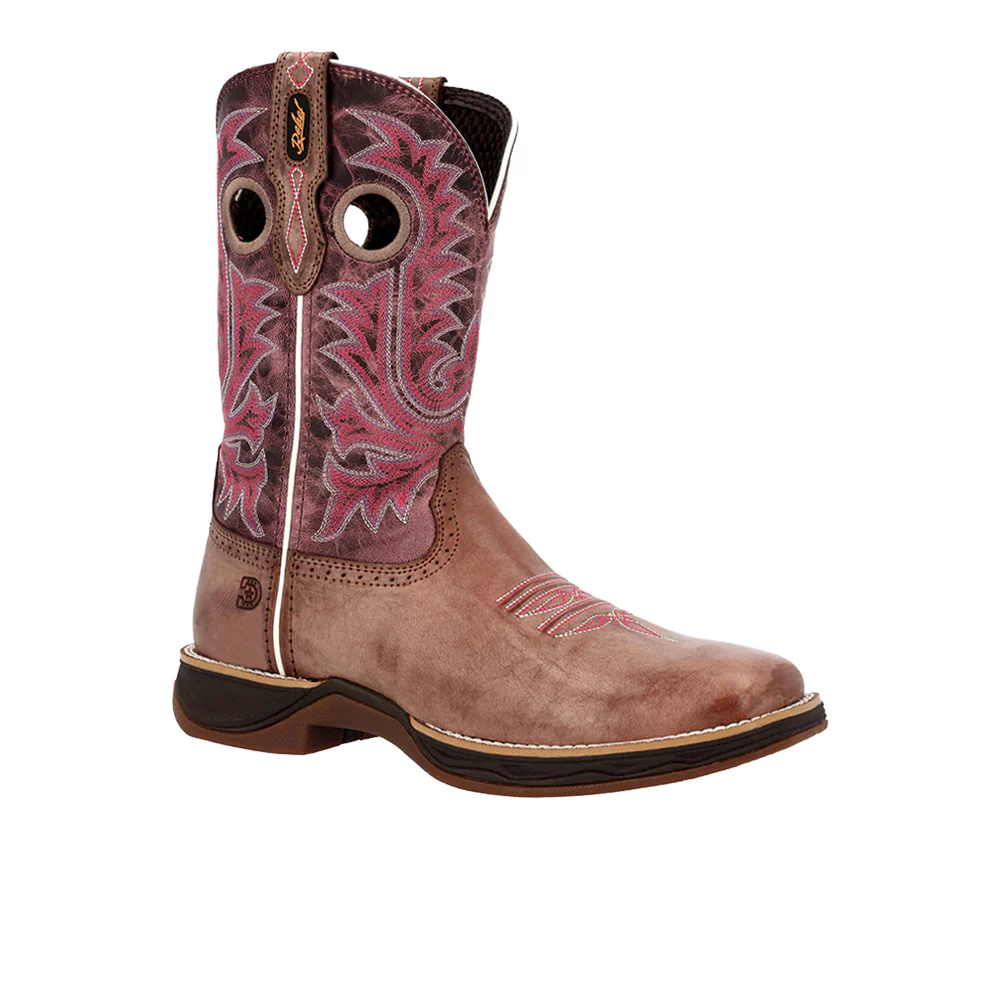 Lady Rebel Ultra-Lite Embroidered Square Toe Pull On Cowboy Boots - Image 2