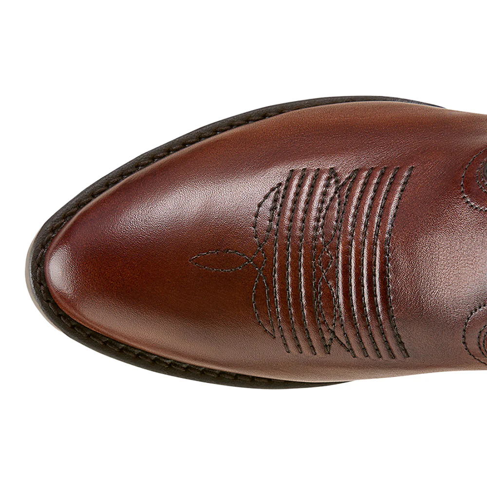 Easton Round Toe Pull On Cowboy Boots - Image 4