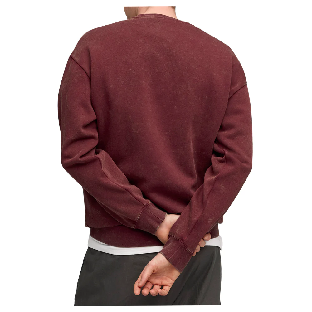 Elevated Essentials Acid Wash Crew Neck Fleece Sweatshirt - Image 4
