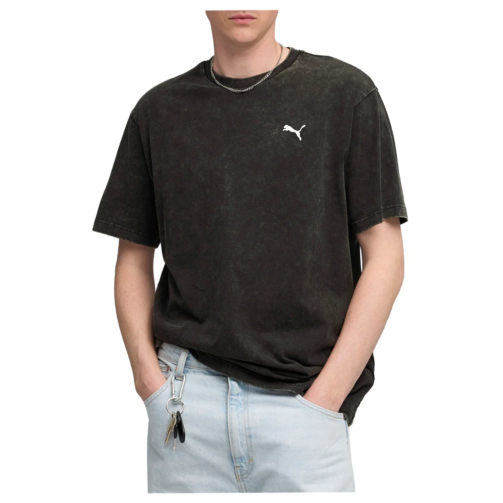 Elevated Essentials Acid Wash Crew Neck Short Sleeve T-Shirt - Image 3