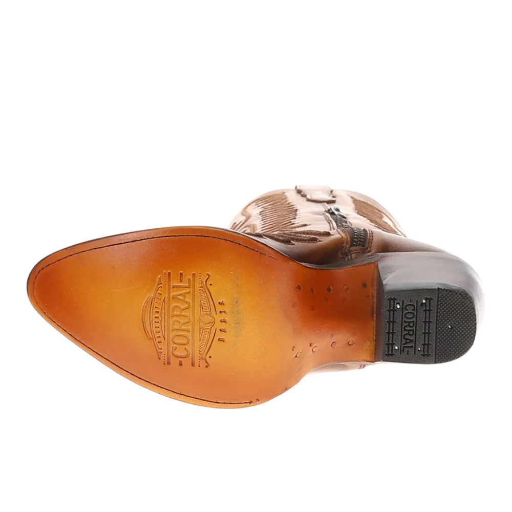 Embroidered Toe Pointed Toe Zippered Cowboy Boots - Image 5