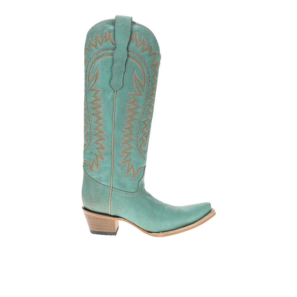 Embroidered Pull On Snip Toe Cowboy Boots