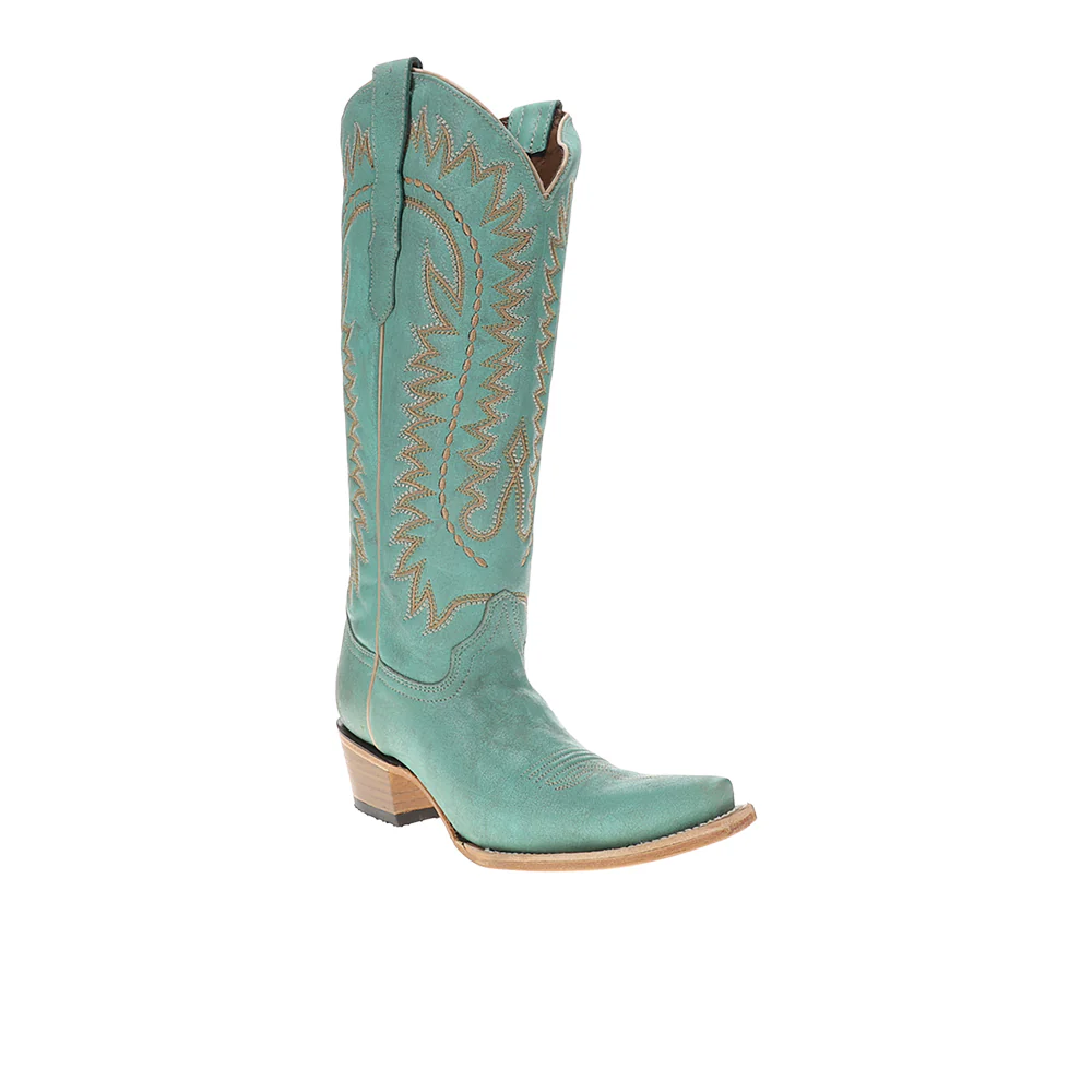 Embroidered Pull On Snip Toe Cowboy Boots - Image 2