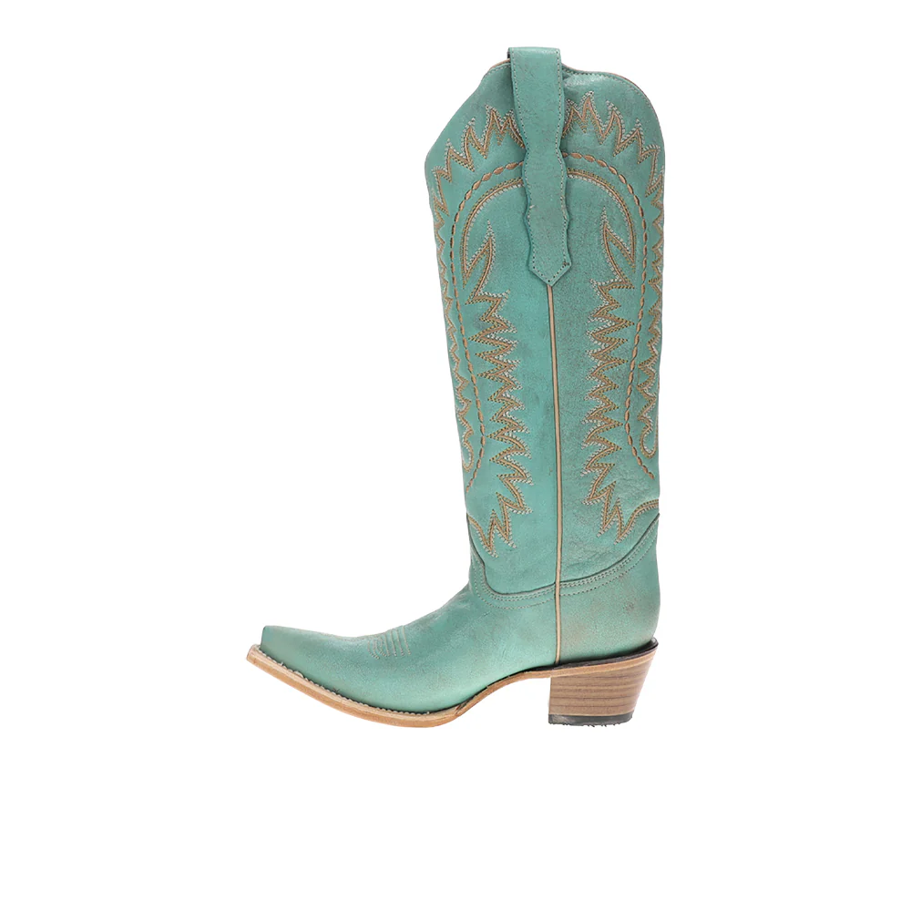 Embroidered Pull On Snip Toe Cowboy Boots - Image 3