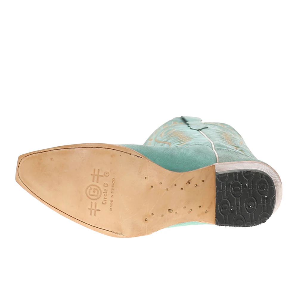 Embroidered Pull On Snip Toe Cowboy Boots - Image 5