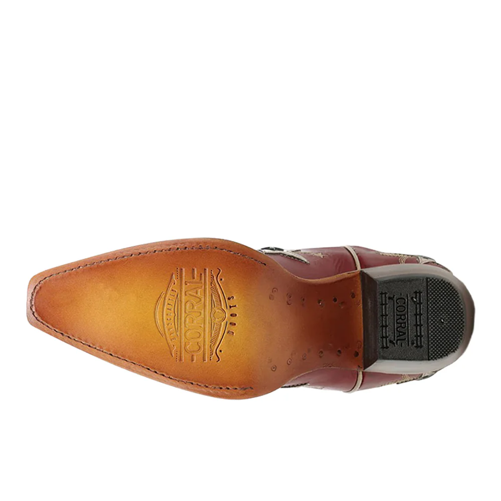 Embroidered Stars Overlay Studs Snip Toe Pull On Cowboy Boots - Image 5