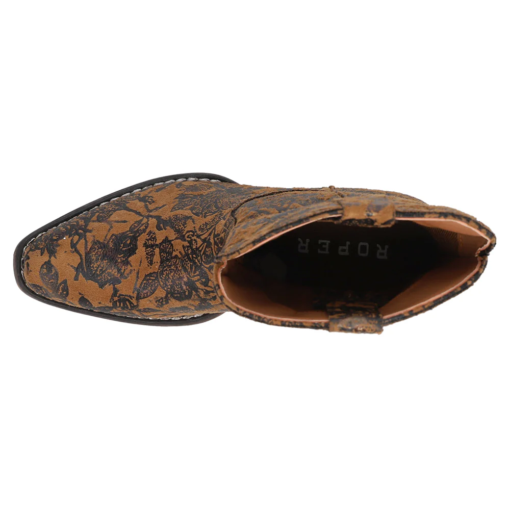 Emma Floral Snip Toe Cowboy Boots - Image 4