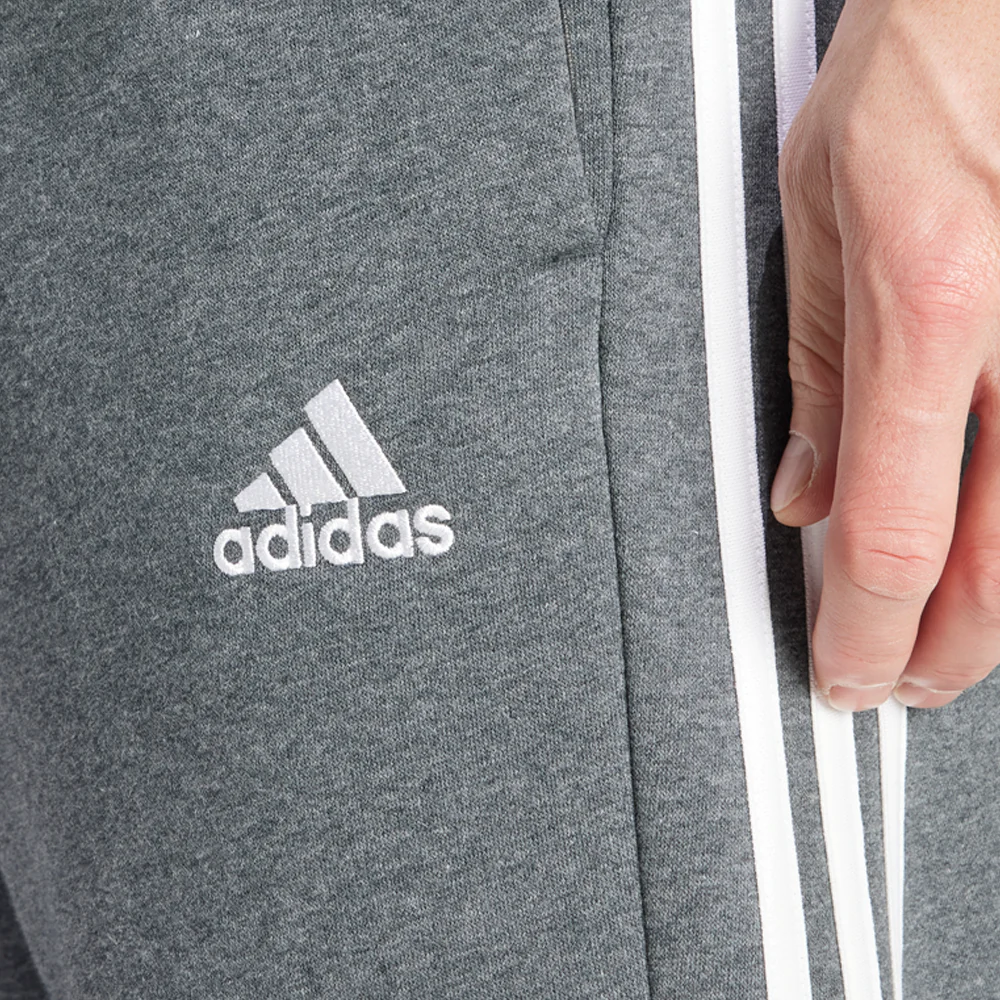 Essentials 3-Stripes Open Hem Fleece Joggers - Image 5