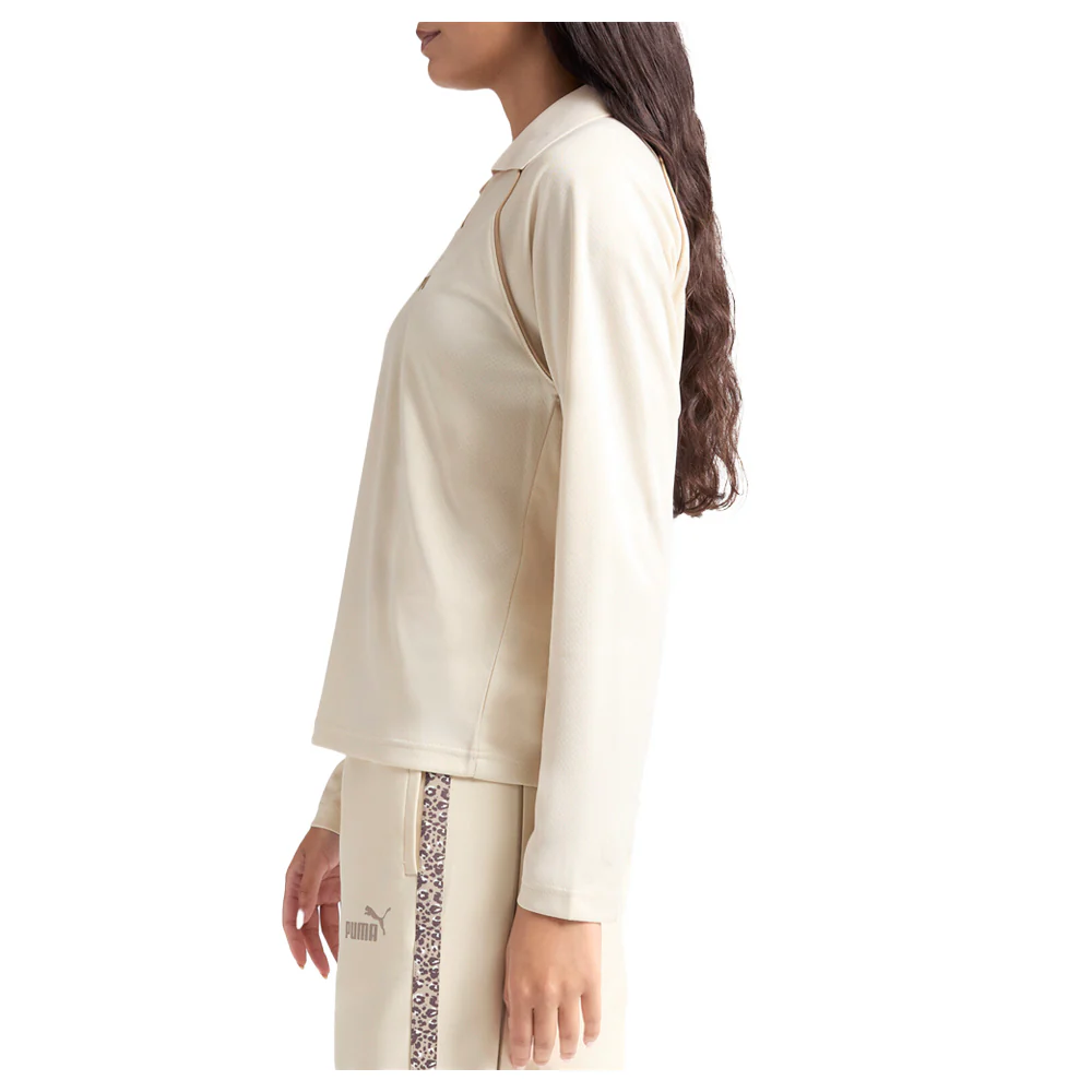 Essentials Animal Print Long Sleeve Polo Shirt - Image 5