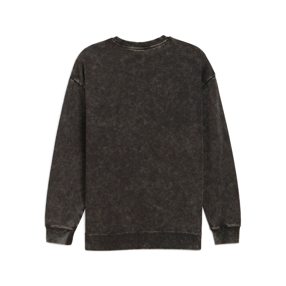 Elevated Essentials Acid Wash Crew Neck Fleece Sweatshirt - Image 2