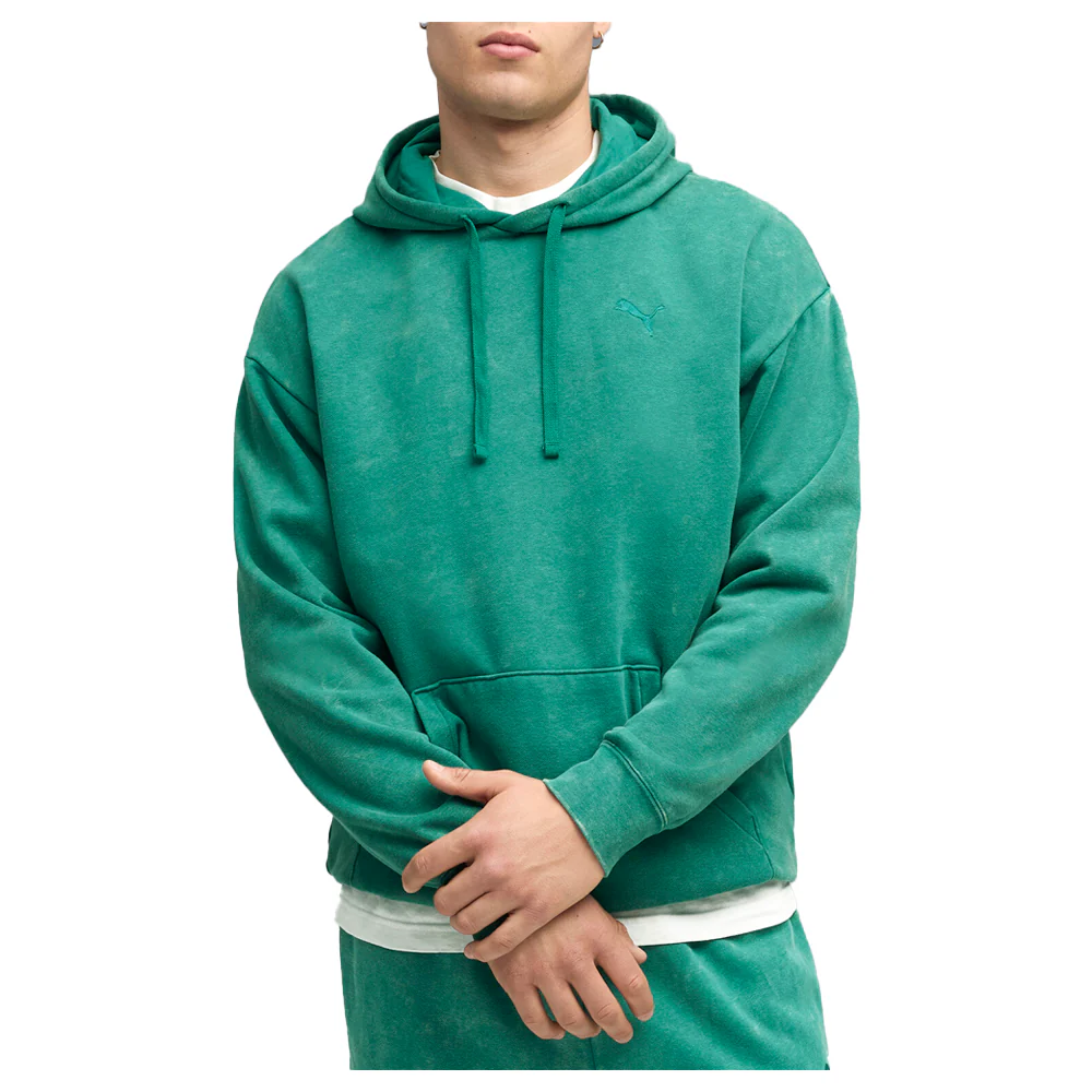 Elevated Essentials Acid Wash Fleece Pullover Hoodie - Image 3