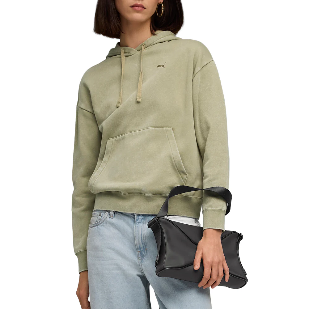 Elevated Essentials Acid Wash Fleece Pullover Hoodie - Image 5
