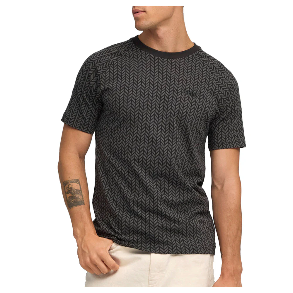 Essentials Herringbone Graphic Crew Neck Short Sleeve T-Shirt - Image 5