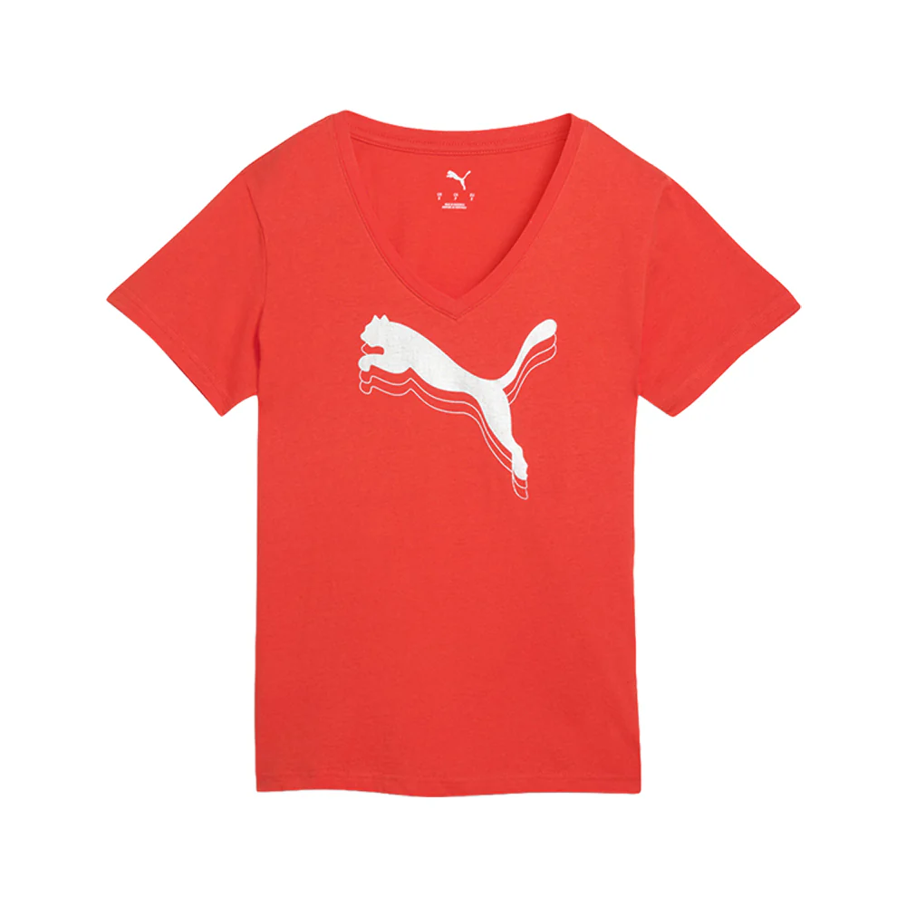 Essentials Metallic V-Neck Short Sleeve T-Shirt