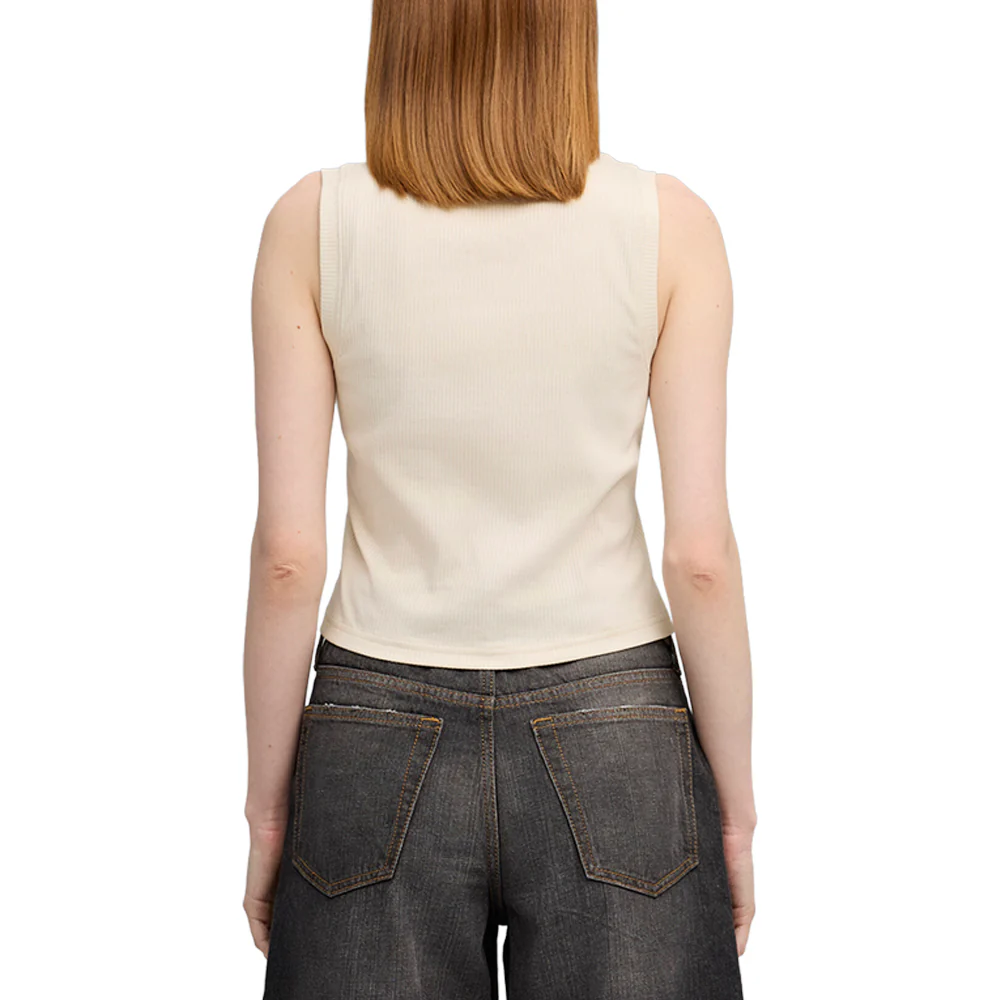 Essentials Slim Ribbed Crew Neck Tank Top - Image 4