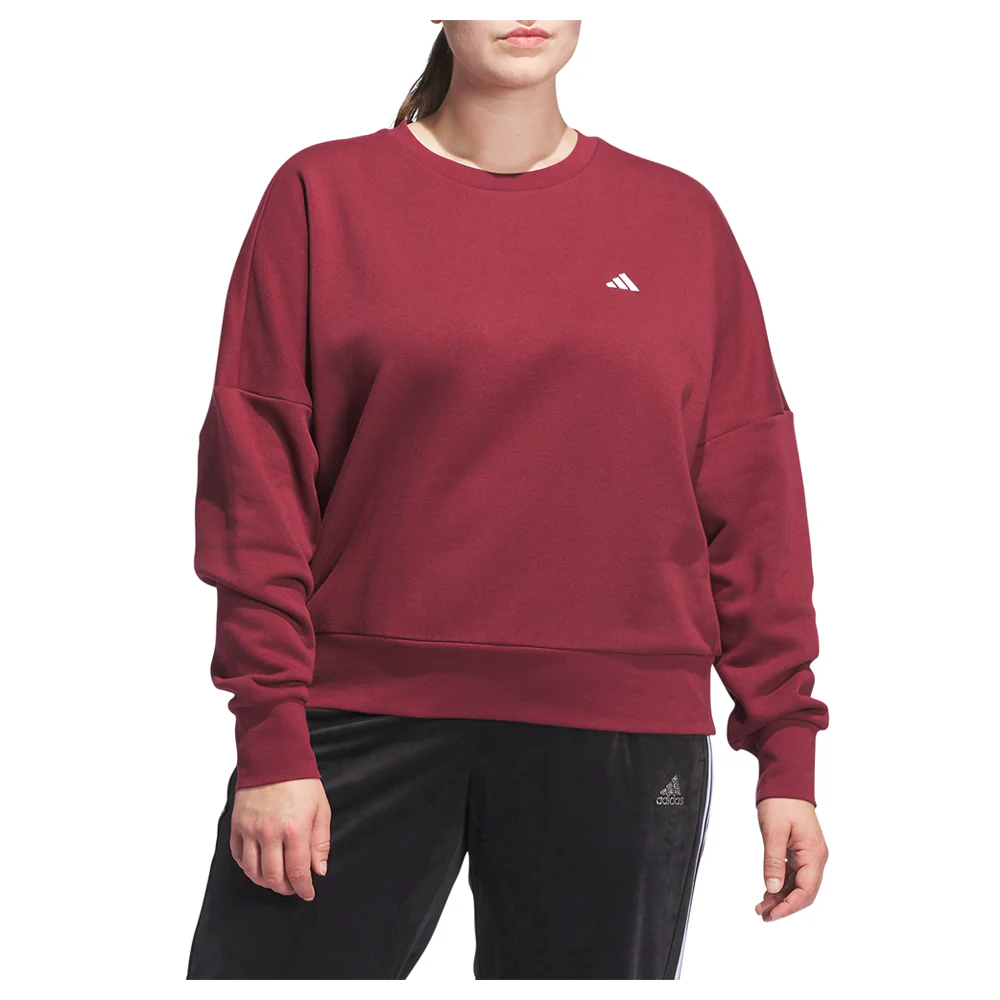 Essentials Small Logo Feel Cozy Crew Neck Sweatshirt (Plus)