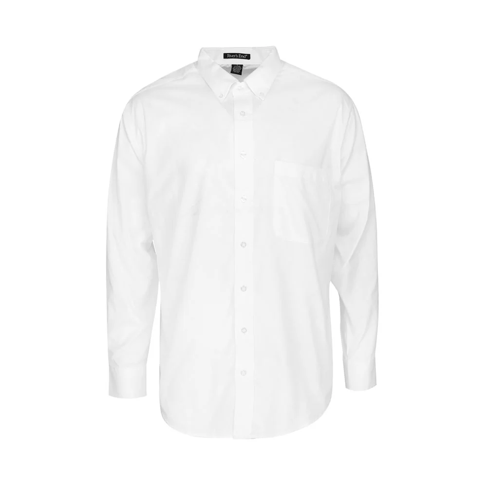 EZCare Pinpoint Collared Long Sleeve Button Up Shirt