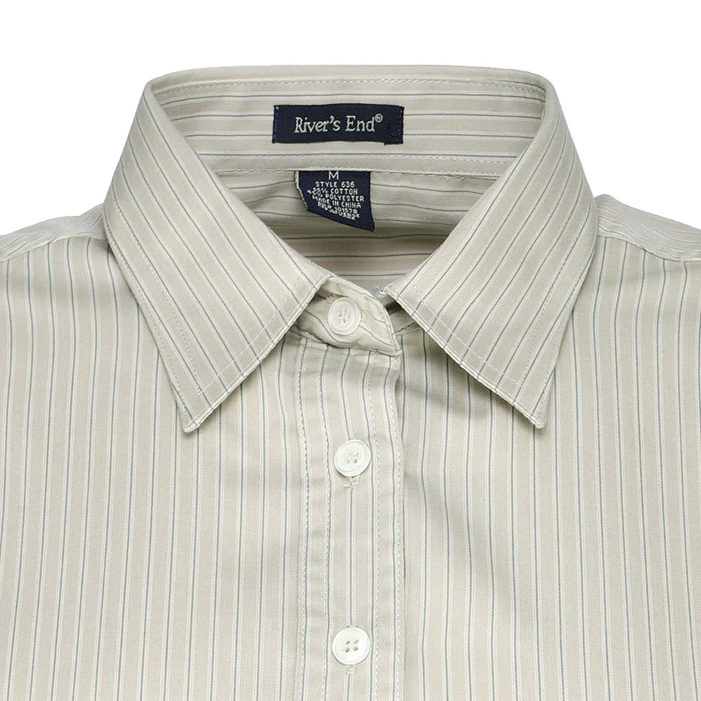 EZCare Striped Collared Long Sleeve Button Up Shirt - Image 3