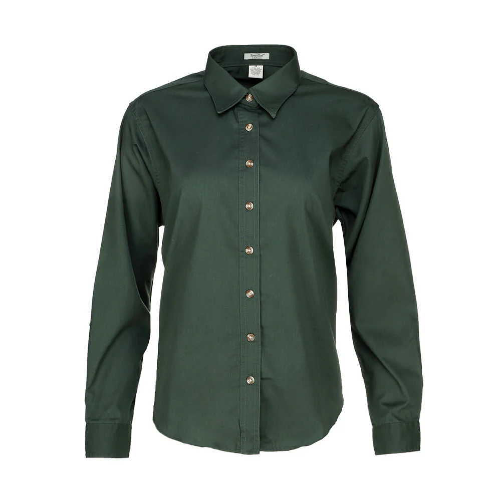 EZCare Woven Collared Long Sleeve Button Up Shirt