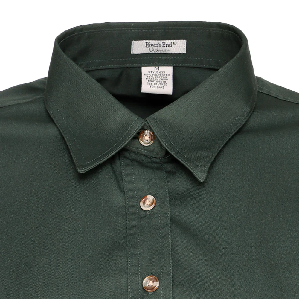 EZCare Woven Collared Long Sleeve Button Up Shirt - Image 3