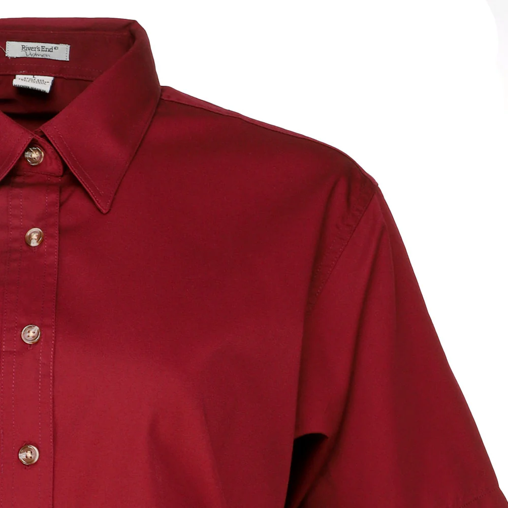 EZCare Woven Short Sleeve Button Up Shirt - Image 3