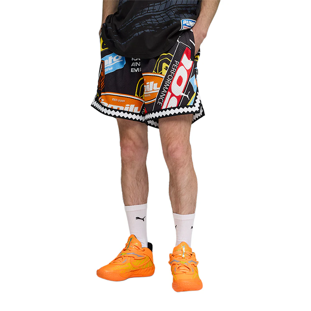 PUMA X FAST AND FURIOUS 6 Inch Reversible Basketball Athletic Shorts - Image 3