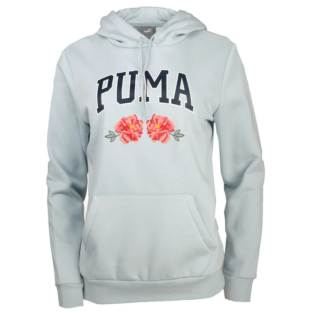 Faux Embroidery Floral Pullover Hoodie