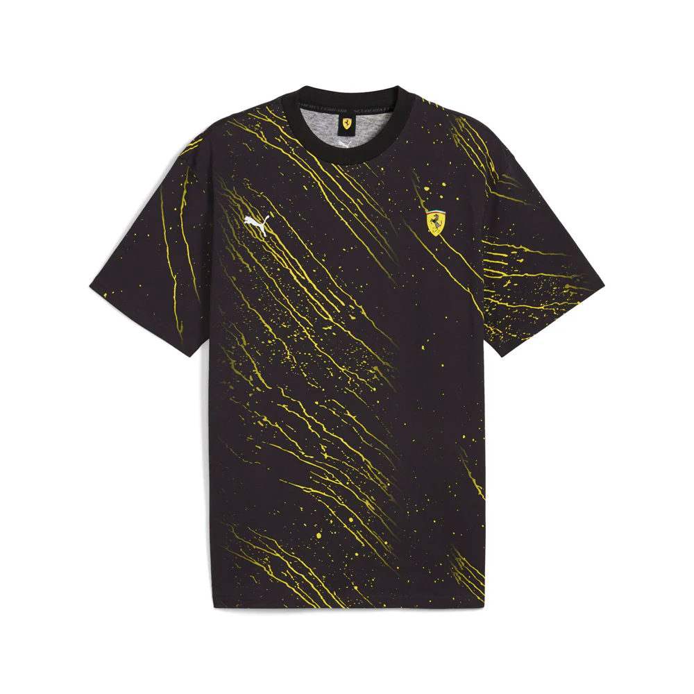 Scuderia Ferrari Race Color Graphic Crew Neck Short Sleeve T-Shirt