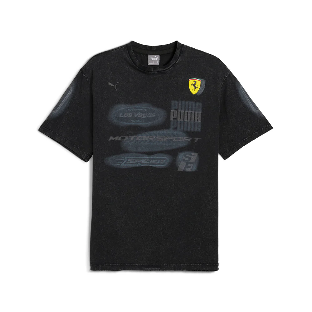 Scuderia Ferrari Race Desert Sun Las Vegas Graphic Crew Neck Short Sleeve T-Shirt