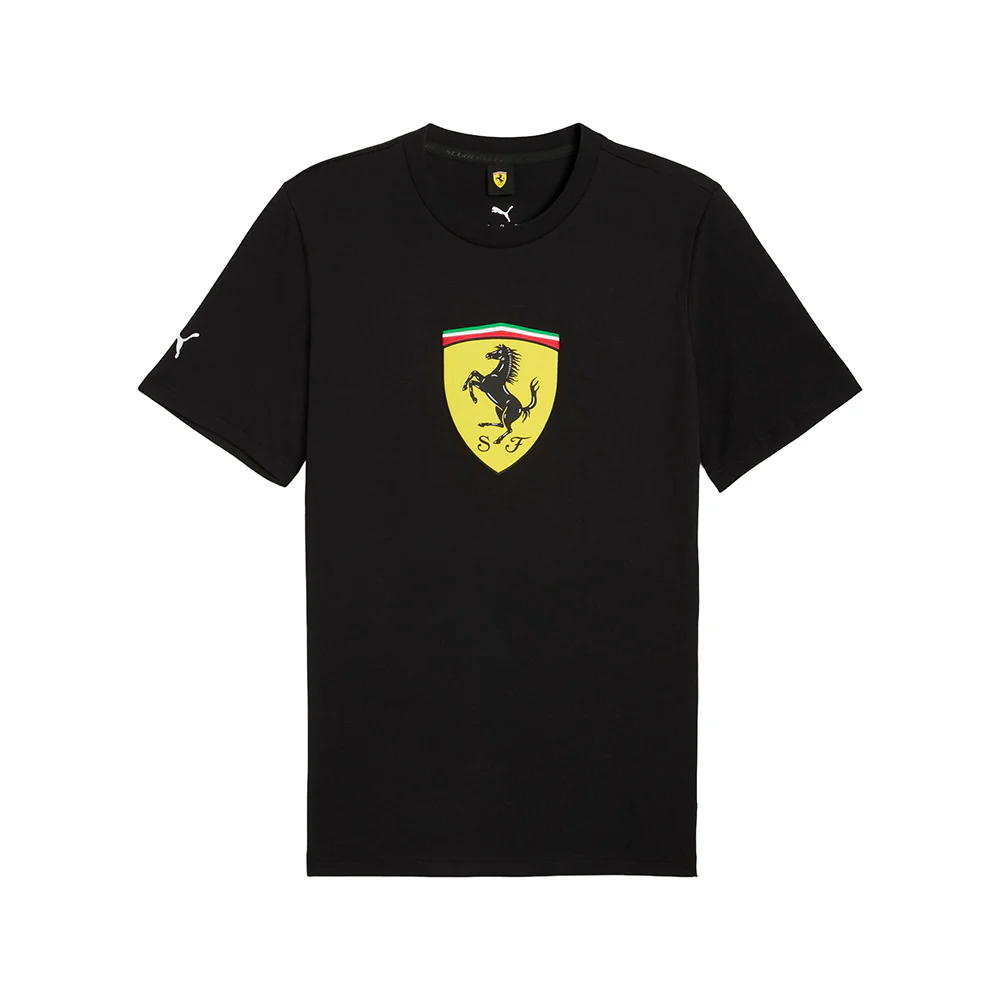 Scuderia Ferrari Sportswear Colored Shield Graphic Crew Neck Short Sleeve T-Shirt