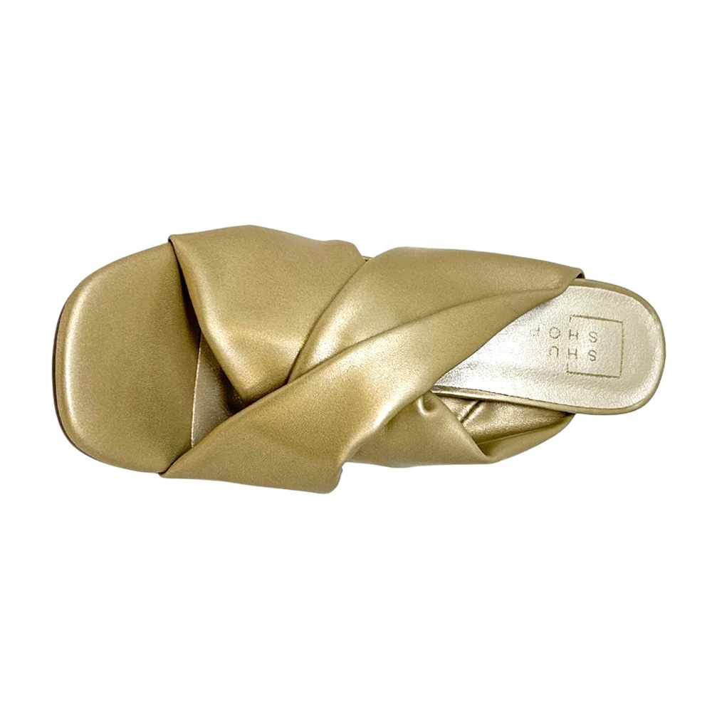Fiji Metallic Block Heel Sandals - Image 4