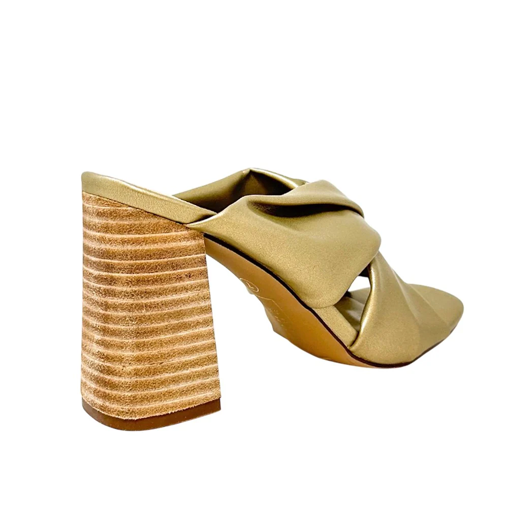 Fiji Metallic Block Heel Sandals - Image 5