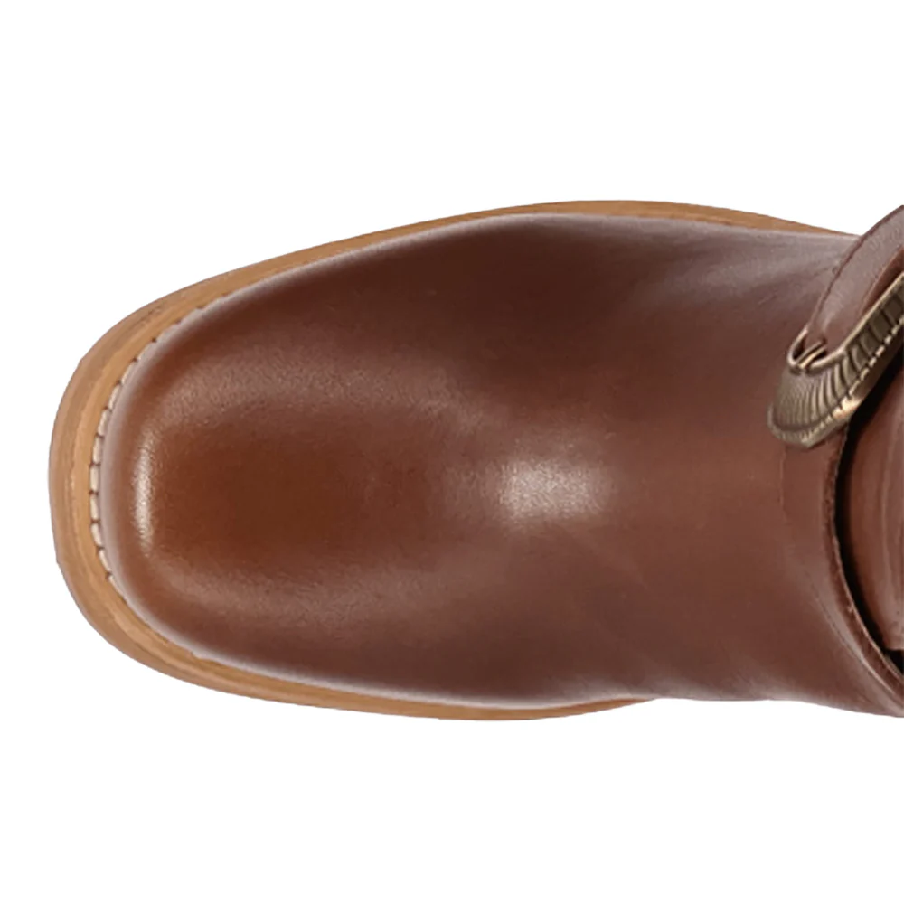 Fillmore Leather Round Toe Zippered Boots - Image 4