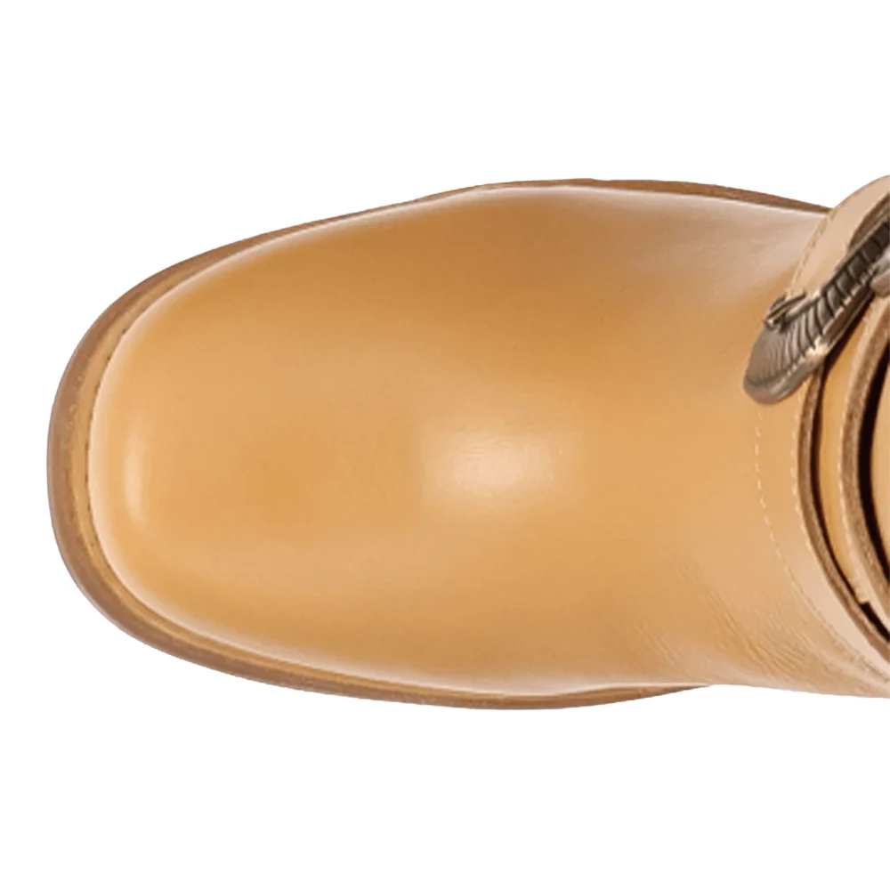 Fillmore Leather Round Toe Zippered Boots - Image 4