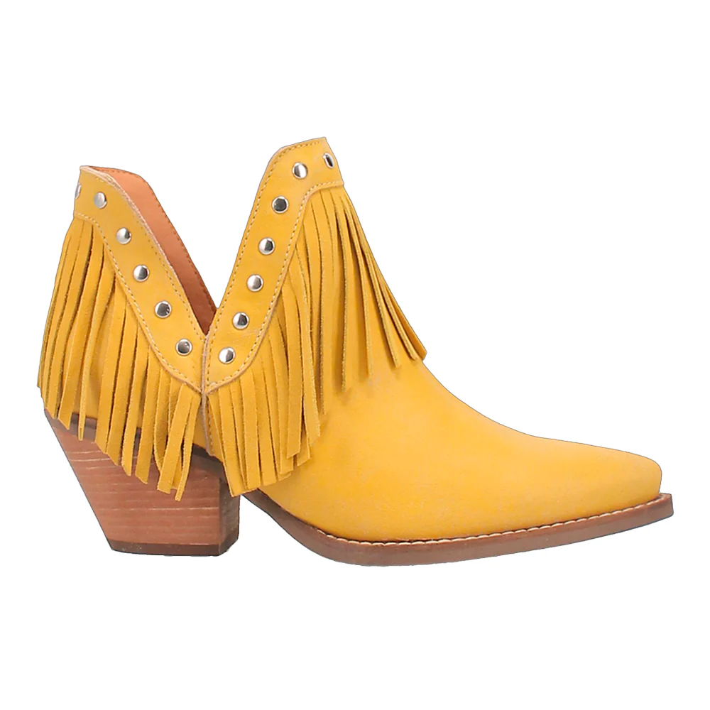 Fine N' Dandy Fringe Studded Snip Toe Cowboy Booties
