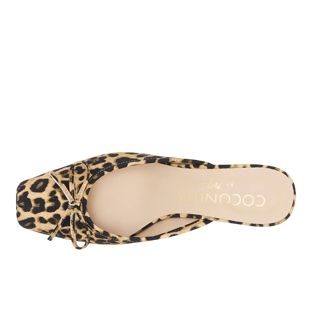 Geneva Leopard Square Toe Block Heel Mules - Image 4