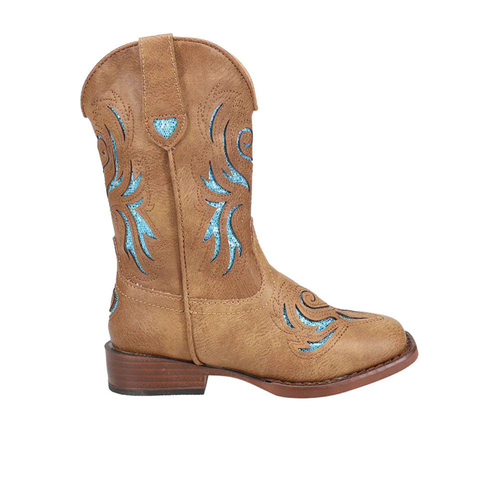 Glitter Breeze Square Toe Cowboy Boots (Little Kid-Big Kid)