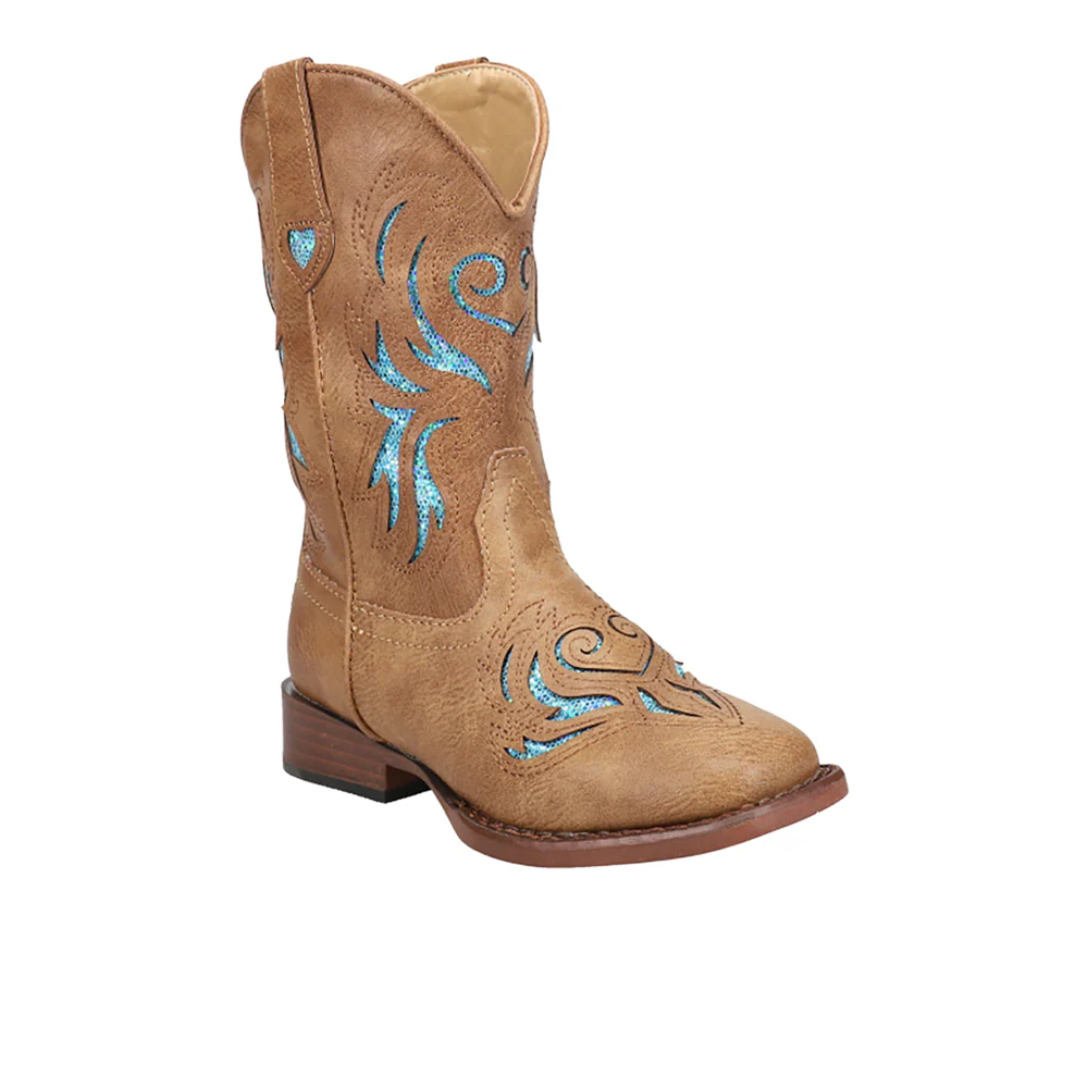 Glitter Breeze Square Toe Cowboy Boots (Little Kid-Big Kid) - Image 2